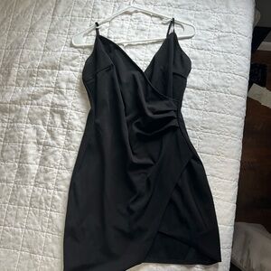 Elegant Black Wrap Dress